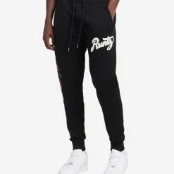 Runtz Floral Jogger Pants Black/White