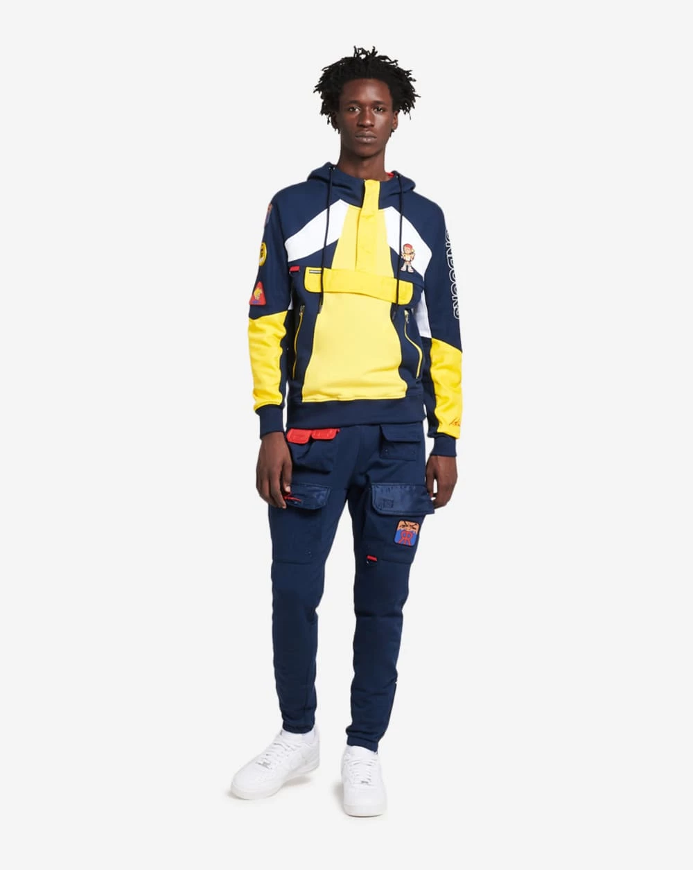 DE.KRYPTIC Boondocks Riley N Huey Windbreaker Jacket Navy 3 DE.KRYPTIC Boondocks Riley N Huey Windbreaker Jacket Navy - Image 3