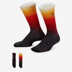 Jordan Paprika 2PK Crew Socks Black