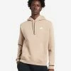 Nike Club Fleece Pullover Hoodie Khaki/White