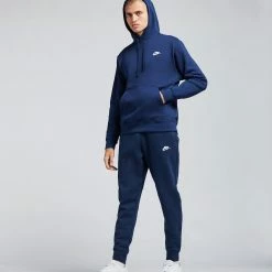 Nike NSW Club Fleece Pullover Hoodie Midnight Navy -Cheap mens-new-arrivals Store BV2654 410 4 1800x