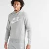 Nike NSW Classic Hoodie Dark Grey Heather/Matte Silver/White