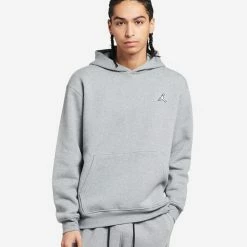 Jordan MJ Essential Fleece Pullover Hoodie Carbon Heather / Black / White