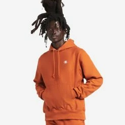 Champion Reverse Weave Pullover Hoodie Texas Orange