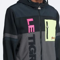 Le Tigre Track Jacket Black/Green -Cheap mens-new-arrivals Store LT323 BLK 3 1800x