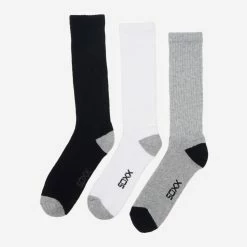 SOXX Crew 3-PK Socks Grey/Black/White