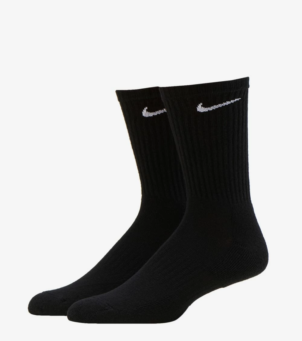 Nike Everyday Cushioned Crew Socks 6 Pack BLACK 1 Nike Everyday Cushioned Crew Socks 6 Pack BLACK