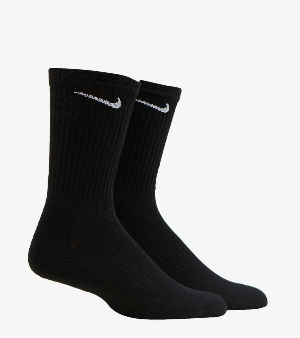 Nike Everyday Cushioned Crew Socks 6 Pack BLACK 2 Nike Everyday Cushioned Crew Socks 6 Pack BLACK - Image 2