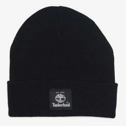 Timberland Cuff Beanie With Woven Patch Black