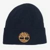 Timberland Cuff Beanie With Contrast Embroidery Black/Wheat